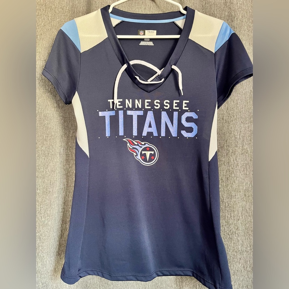 NFL Women's Navy and Light Blue Tennessee Titans Jersey